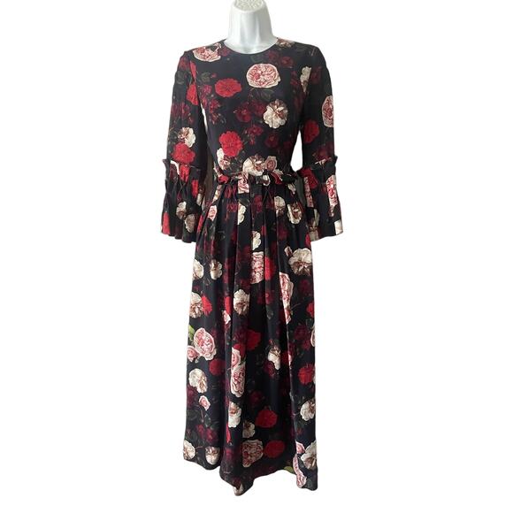 Mother Of Pearl silk Floral Dress - Picture 4 of 11